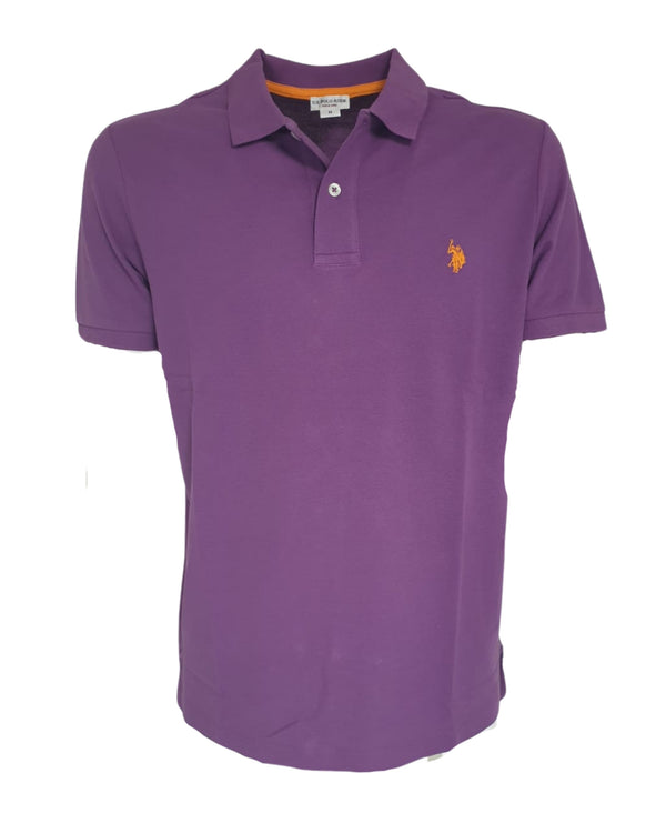 U.S. Polo Assn. T-Shirt Logo Fronte e Retro Cotone Viola