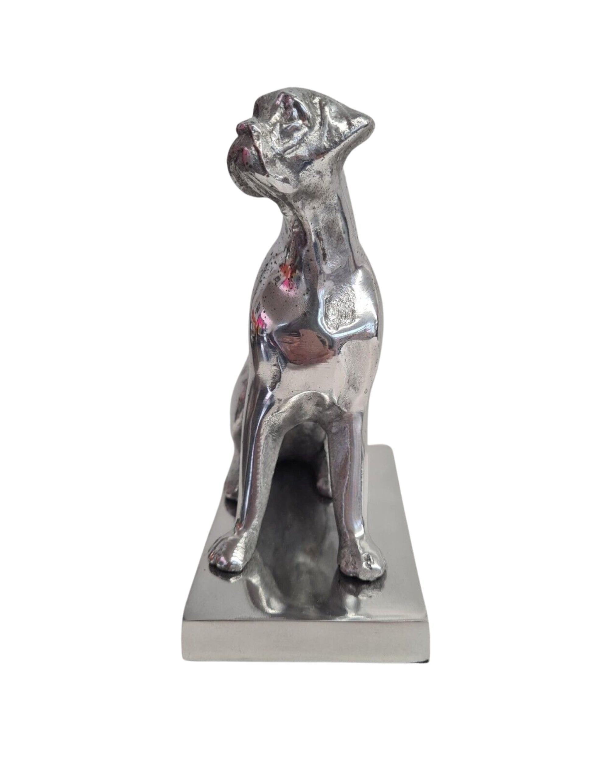 Agspalding&amp;bros. Office Paperweight 'sitting Dog' Silver Unisex