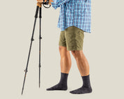 Injinji calze 5 dita da corsa Liner Crew Wool 060670 lana merino ardesia