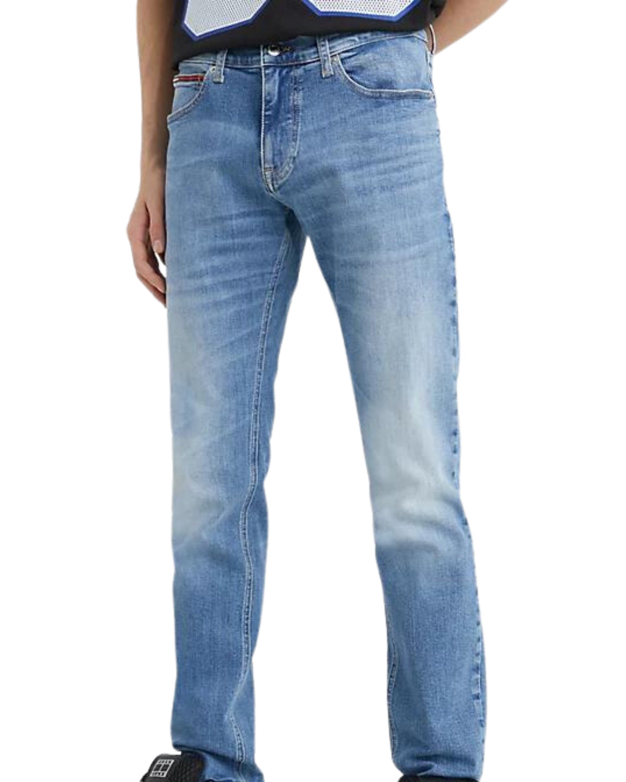 Tommy Jeans Scanton Slim Fit Length 32 in Blue Cotton