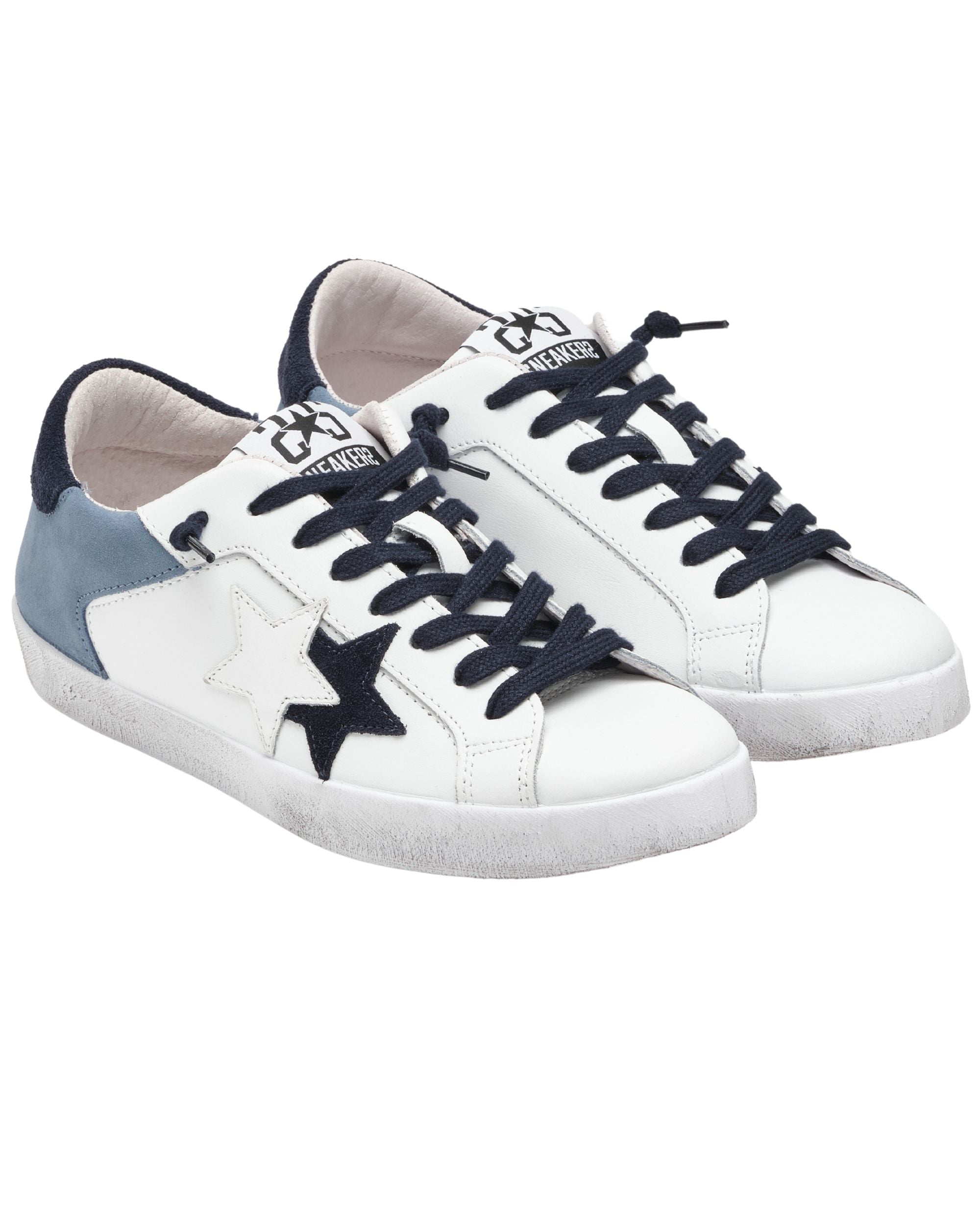 Sneaker Very Star In Pelle Bianco Uomo