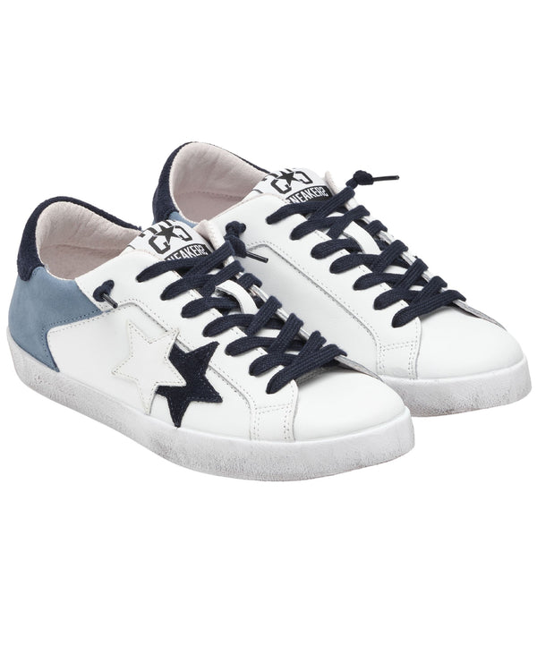 Sneaker Very Star In Pelle Bianco Uomo-2