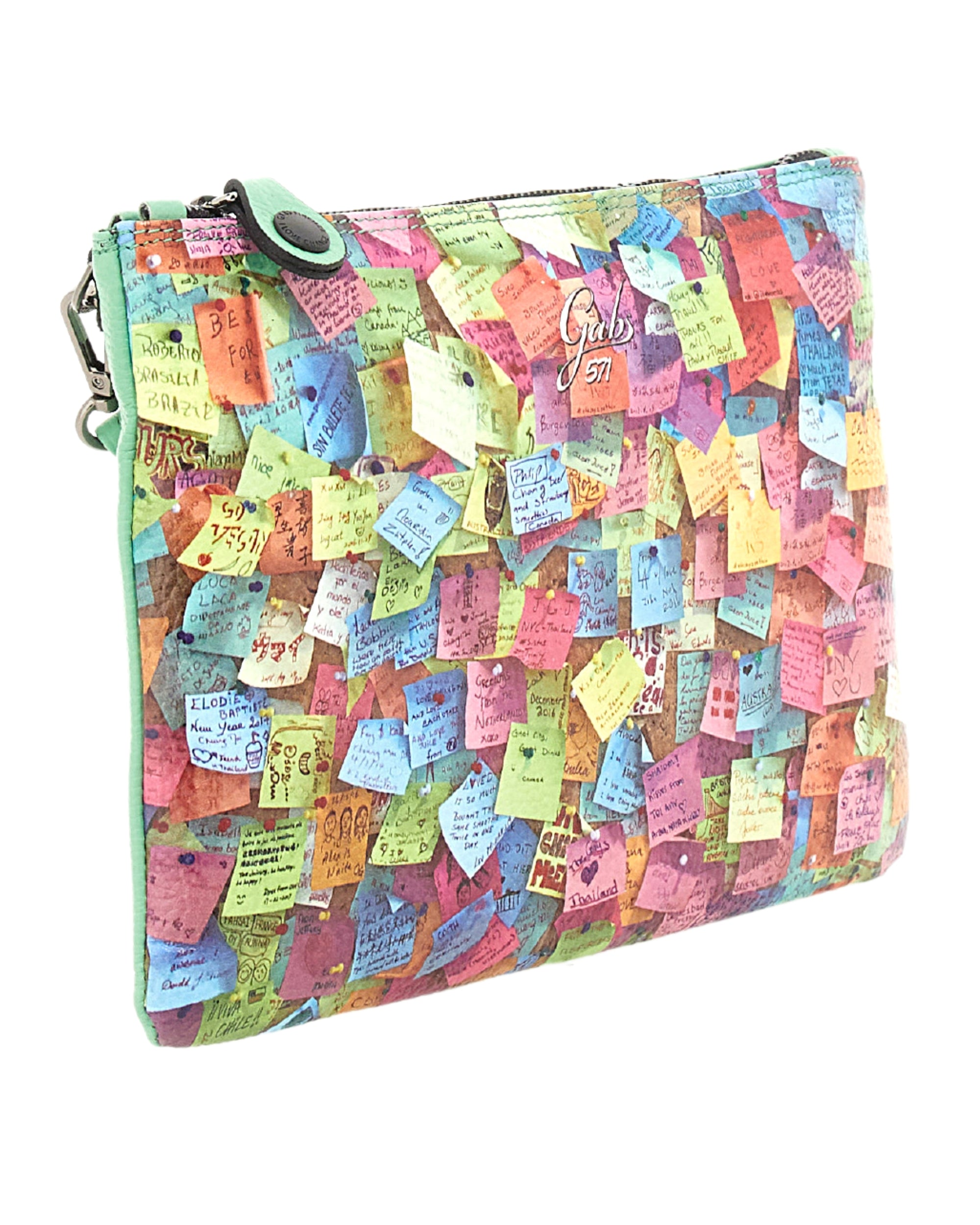 Gabs Pochette Logo Leather Black