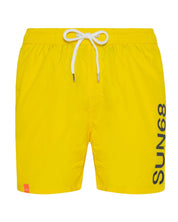 Sun68 Swim Pant Macro Logo Yellow