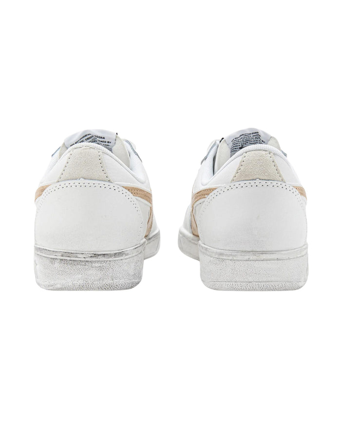 Diadora Shoes Magic Basket Low Metal Ecopelle and Leather White 3