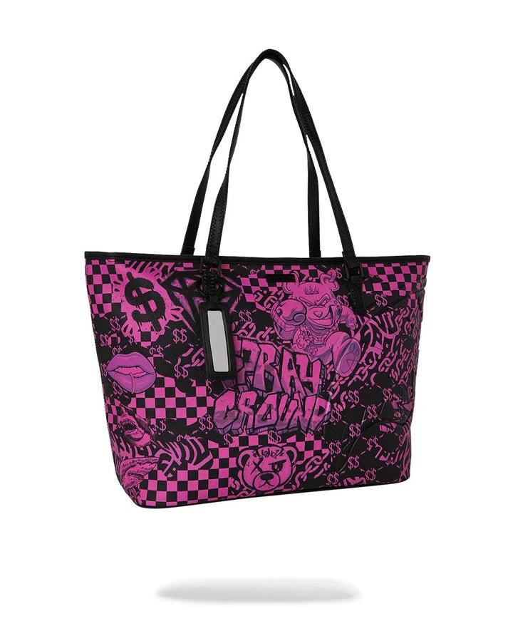 Sprayground Borsa donna Shopper Donna Tote Squalo Shark Organza