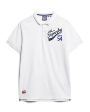 Superdry Polo Applique Classic Fit Cotone Bianco