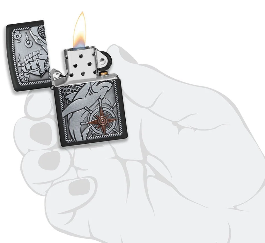 Zippo Ricaricabile Antivento Made In Usa Nel Box Regalo Nero Unisex