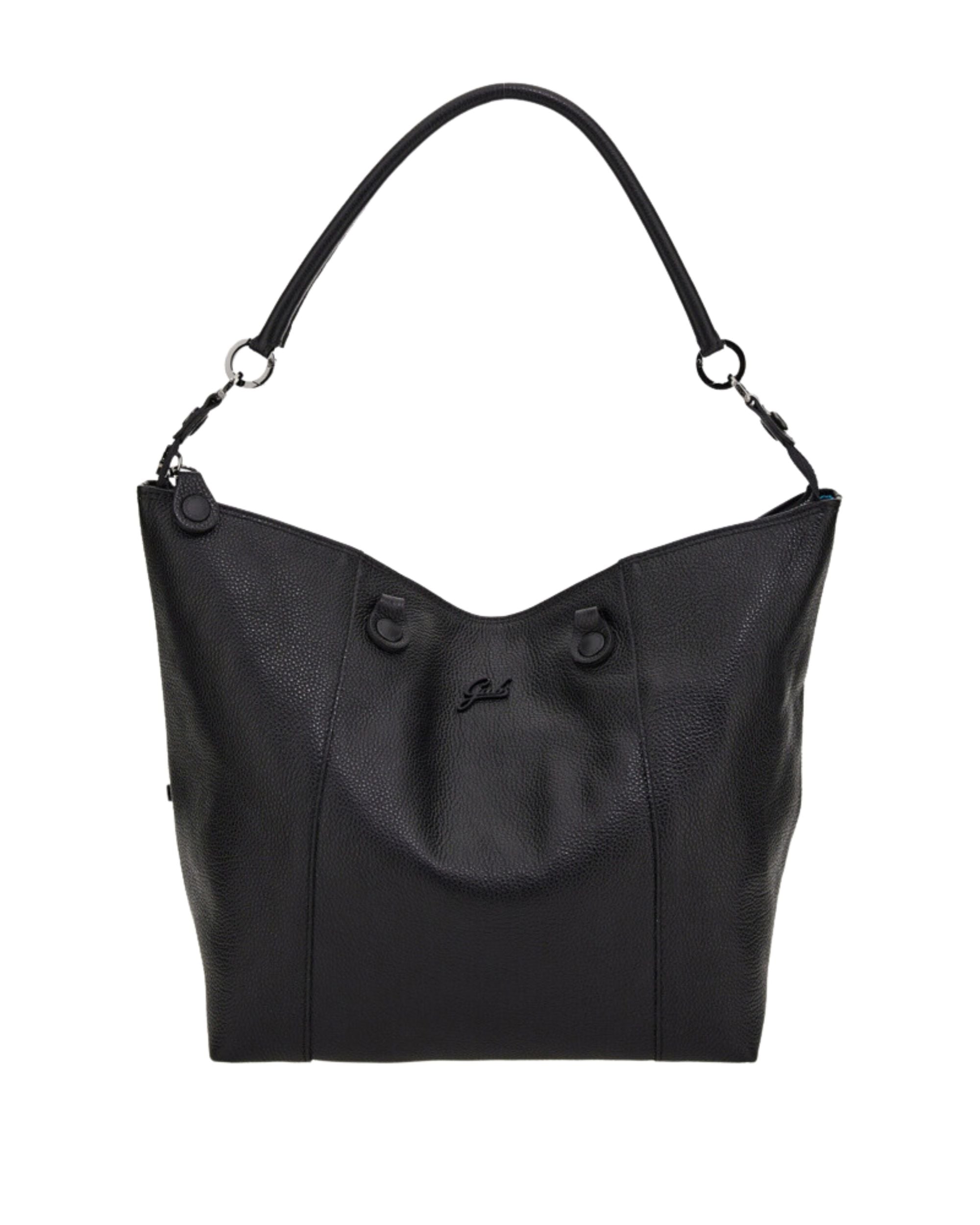 Gabs Backpack Convertible Hobo Shopper Tote Black Leather Satchel