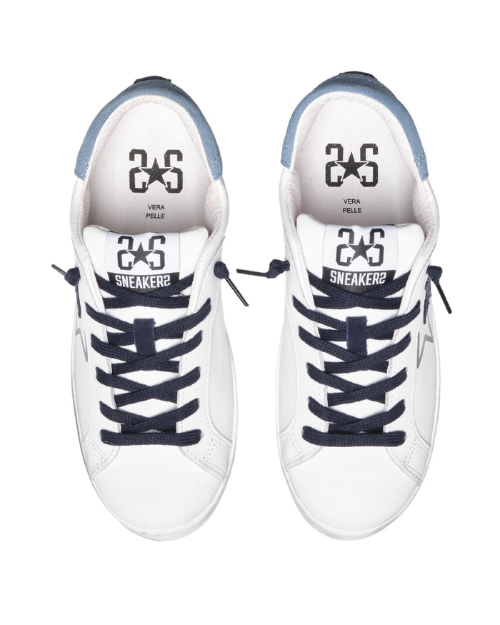 Sneaker One Star In Pelle Bianco Uomo 4