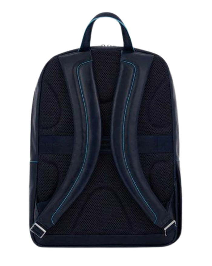 Piquadro Business Backpack Formato Grande In Pelle Liscia Blu Uomo 3