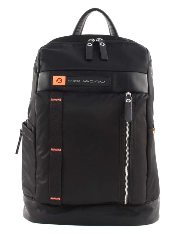 Piquadro Backpack In Regenerated Nylon For Laptop Black Men