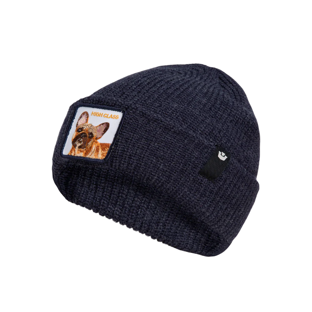Goorin Bros. Cuffia Beanie 'High Class Dog' in Misto Acrilico Blu Galattico Unisex