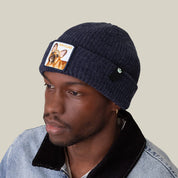 Goorin Bros. Cuffia Beanie 'High Class Dog' in Misto Acrilico Blu Galattico Unisex
