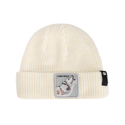 Goorin Bros. Cuffia Beanie 'The Lone Wolf' in Misto Acrilico Bianco Avorio Unisex