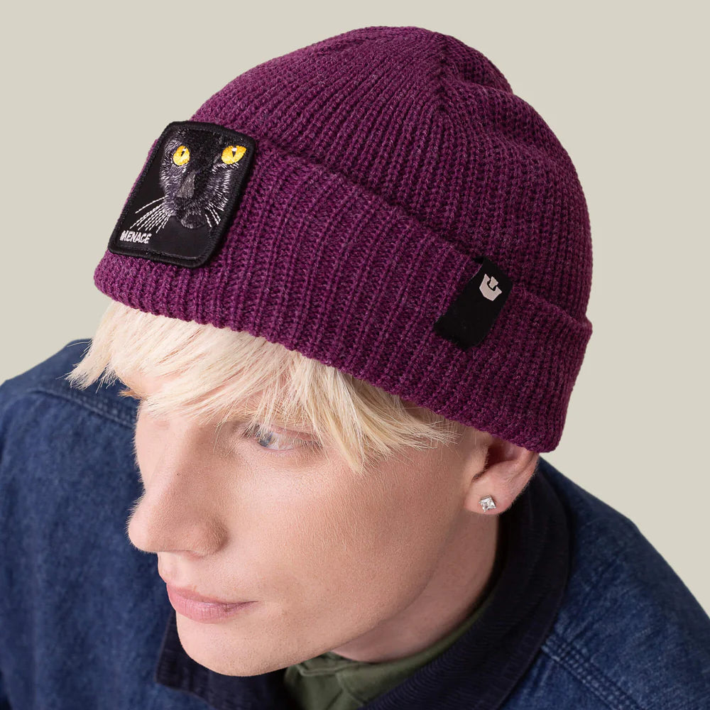 Goorin Bros. Cuffia Beanie 'The Menace' in Misto Acrilico Viola Desiderio Unisex