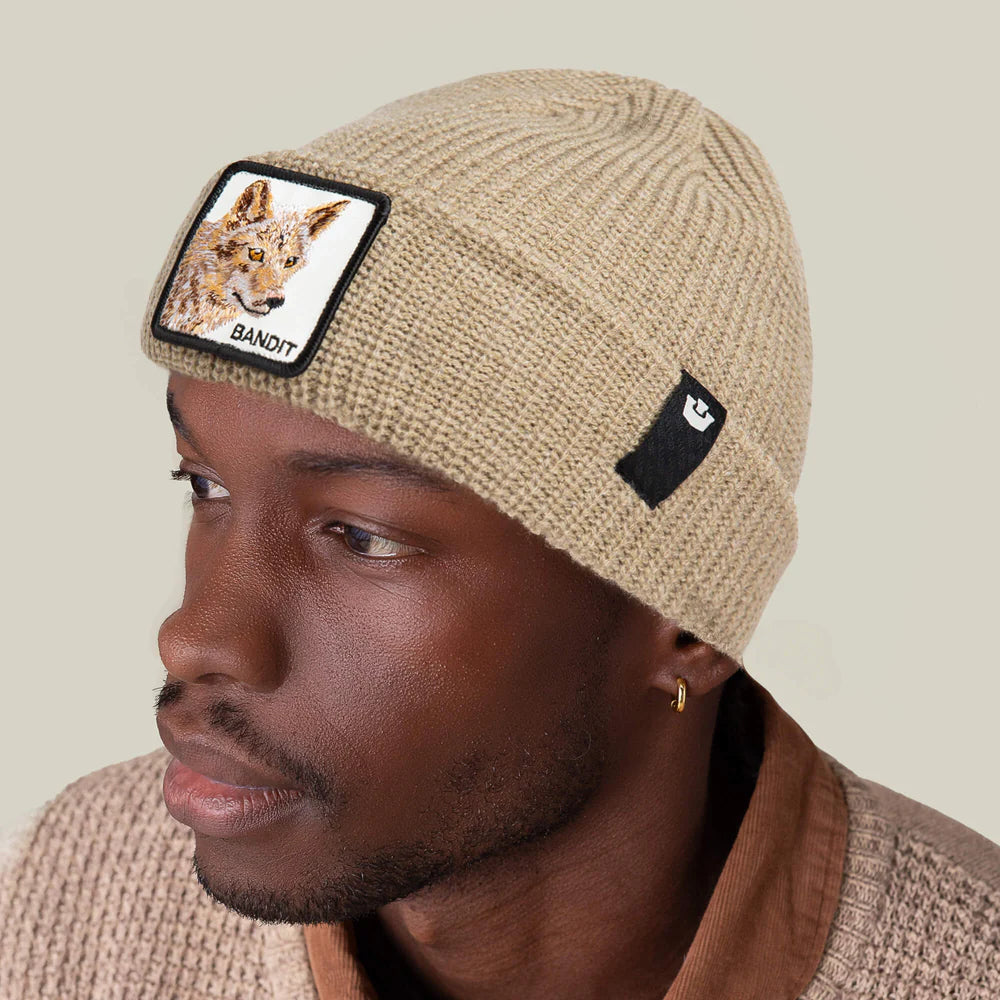 Goorin Bros. Cuffia Beanie 'The Bandit' in Misto Acrilico Marrone Biscotto Unisex