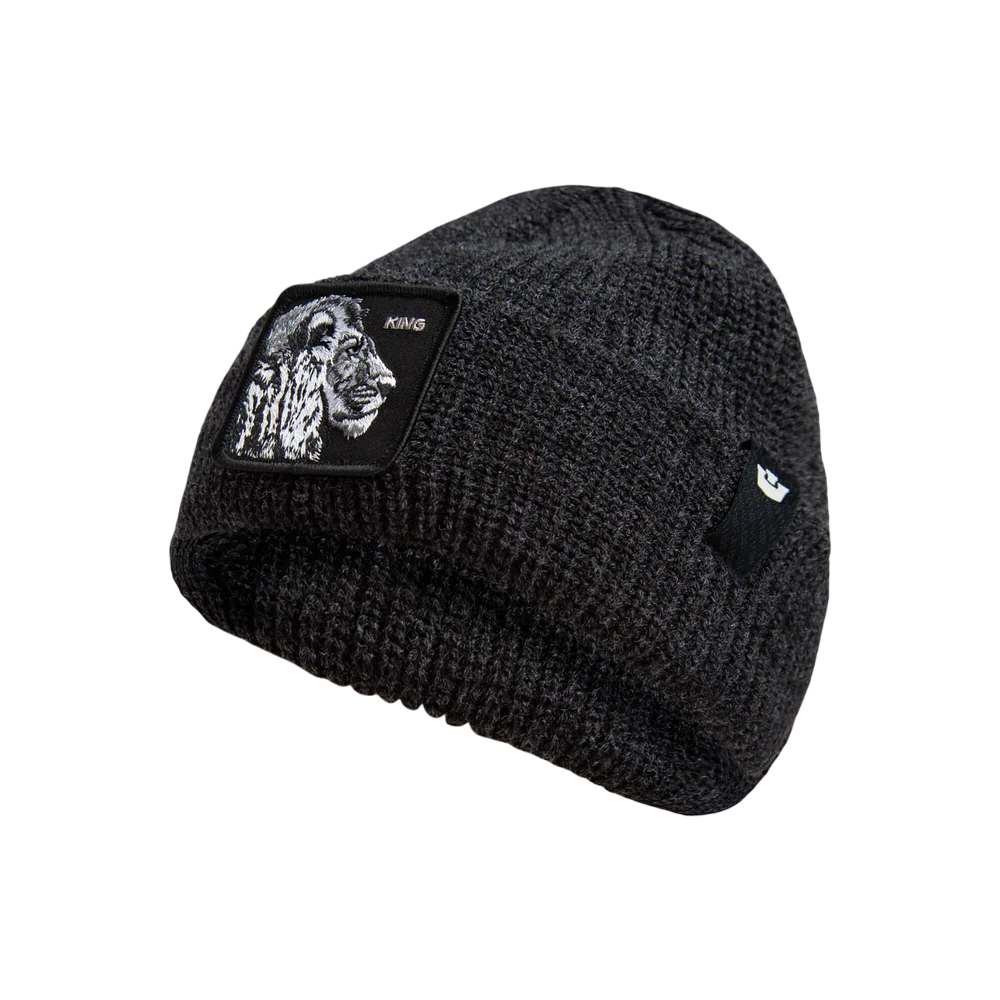 Goorin Bros. Cuffia Beanie 'The White Lion' in Misto Acrilico Nero Unisex