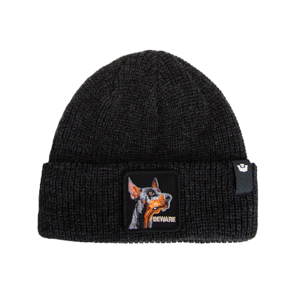 Goorin Bros. Cuffia Beanie 'Beware' Doberman in Misto Acrilico Nero Unisex