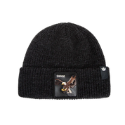 Goorin Bros. Cuffia Beanie 'Savage Eagle' in Misto Acrilico Nero Unisex