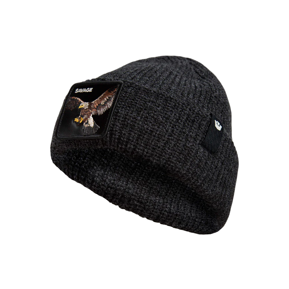 Goorin Bros. Cuffia Beanie 'Savage Eagle' in Misto Acrilico Nero Unisex
