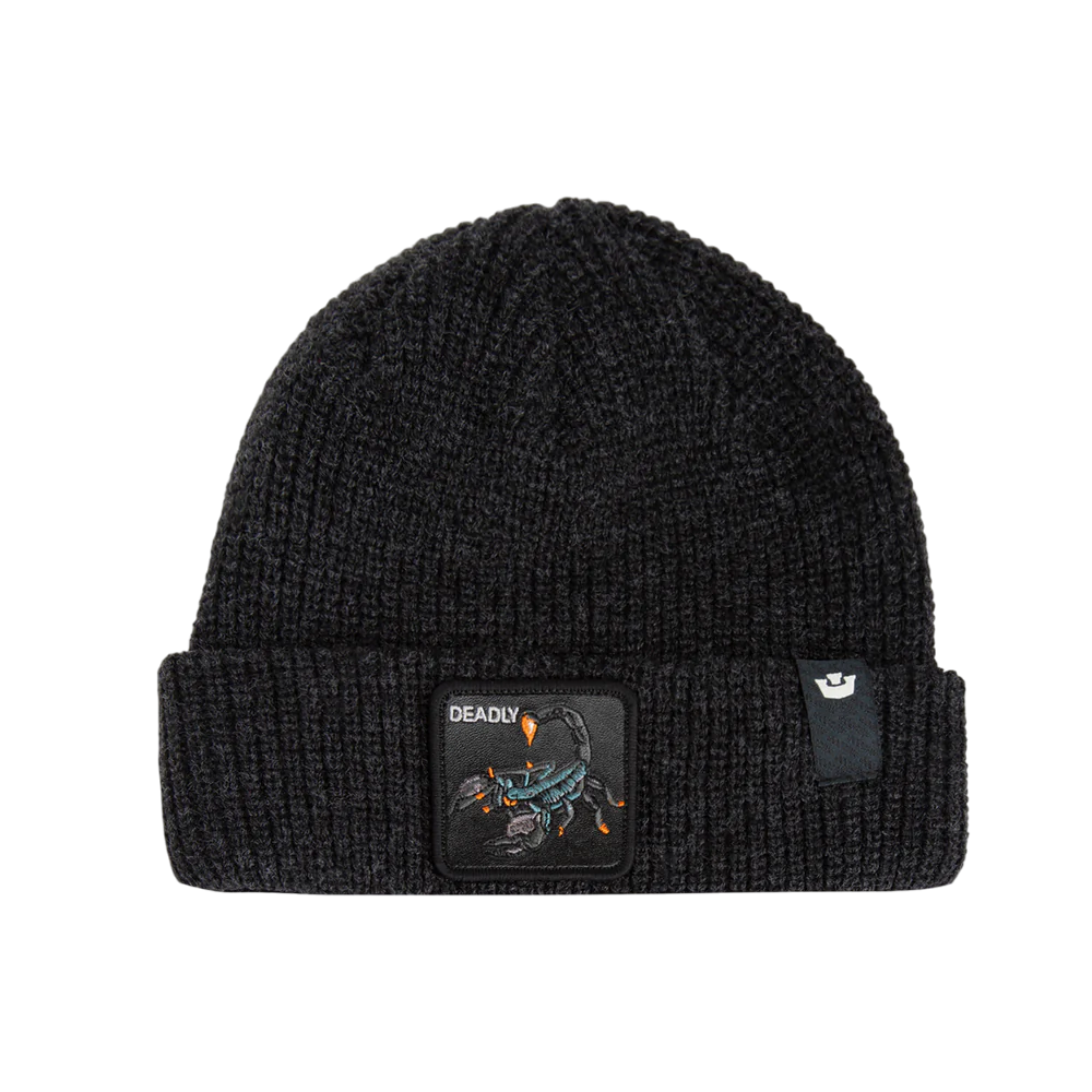 Goorin Bros. Cuffia Beanie 'Deadly Scorpion' in Misto Acrilico Nero Unisex