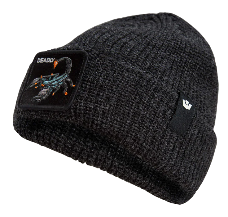 Goorin Bros. Cuffia Beanie 'Deadly Scorpion' in Misto Acrilico Nero Unisex