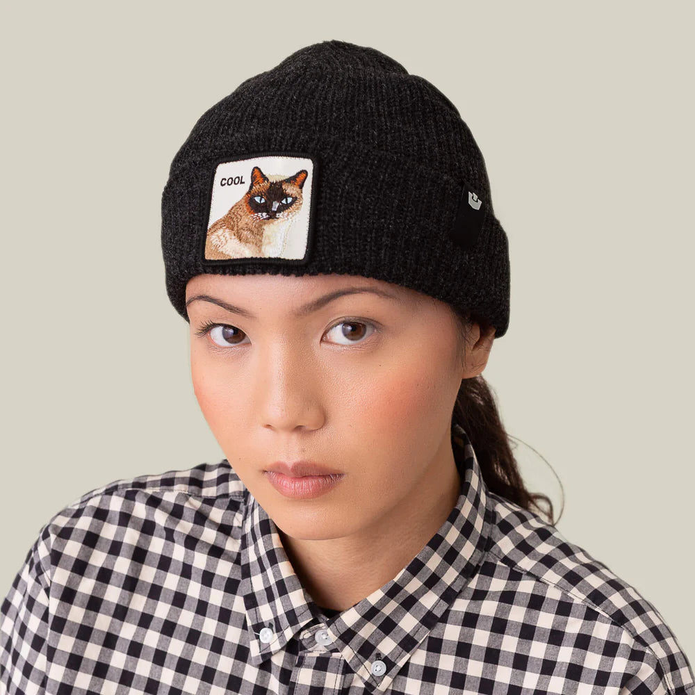 Goorin Bros. Cuffia Beanie 'Cool Cat' in Misto Acrilico Nero Unisex