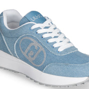 Liu Jo Scarpe Lolo 18 Sneakers con Tomaia in Tessuto Azzurro Cyan