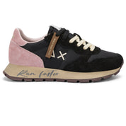 Sun68 Sneaker Casual Ally Vintage Pelle Tessuto Nero Donna