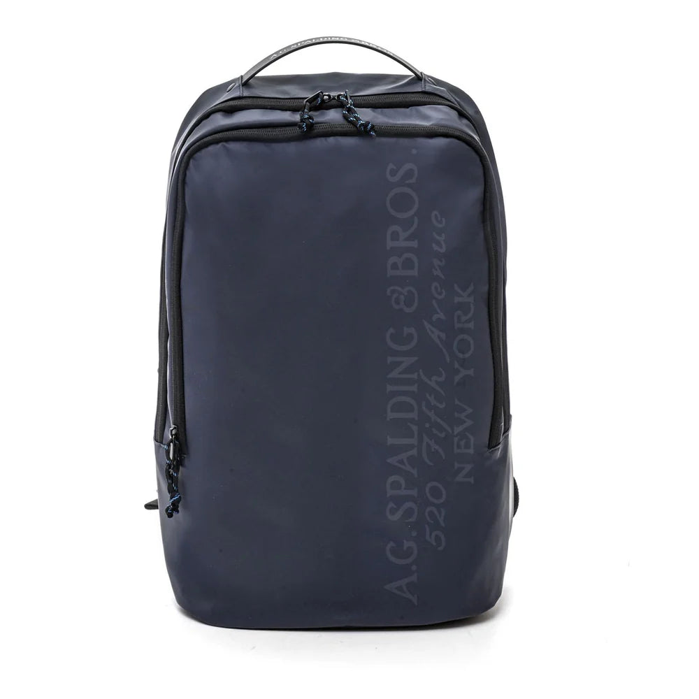 A.G. Spalding&Bros. Zaino Round Viaggio In Nylon Gommato Blu con Tasca porta pc laptop