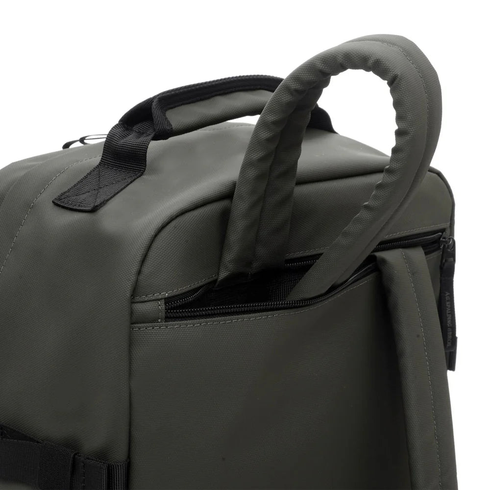 A.G. Spalding&Bros. Zaino Passport Large in Nylon Gommato Verde Militare Uomo 309424