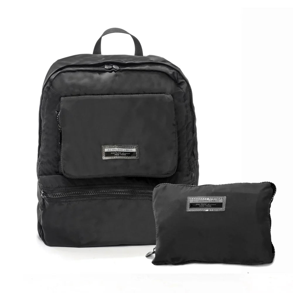 A.G. Spalding&Bros. Zaino Pieghevole Uomo Folding 306100 in Nylon Nero