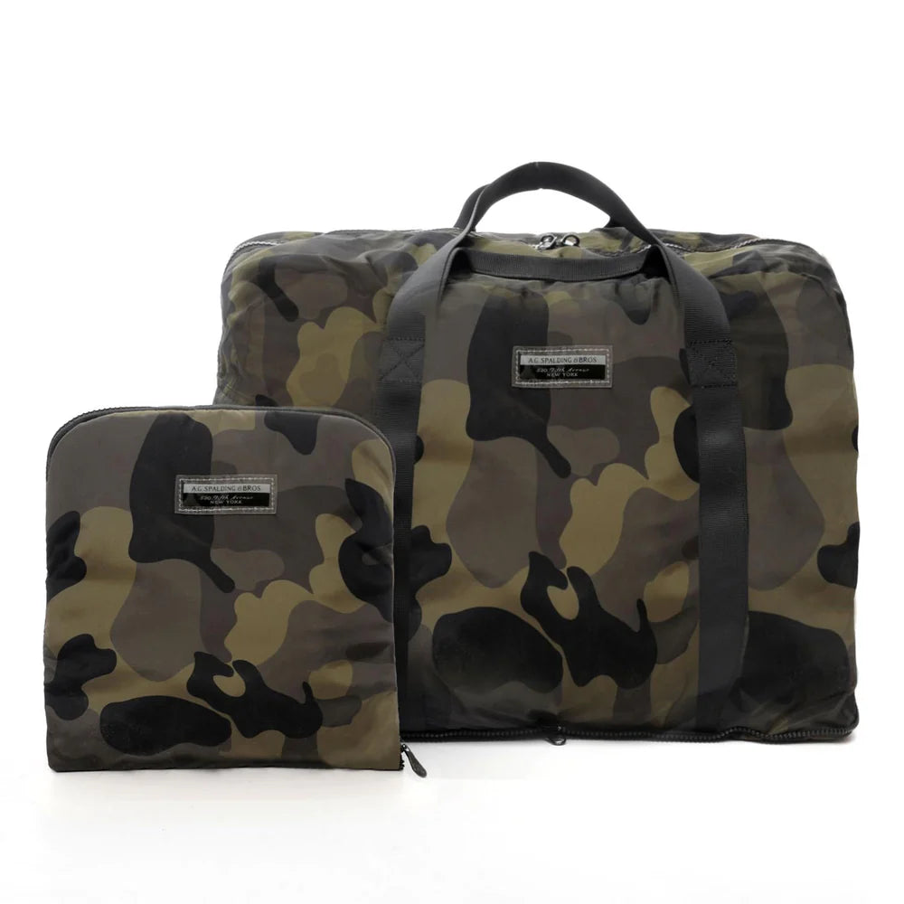 A.G. Spalding&Bros. Zaino Pieghevole Uomo Folding 306101 in Nylon Verde Militare Camo