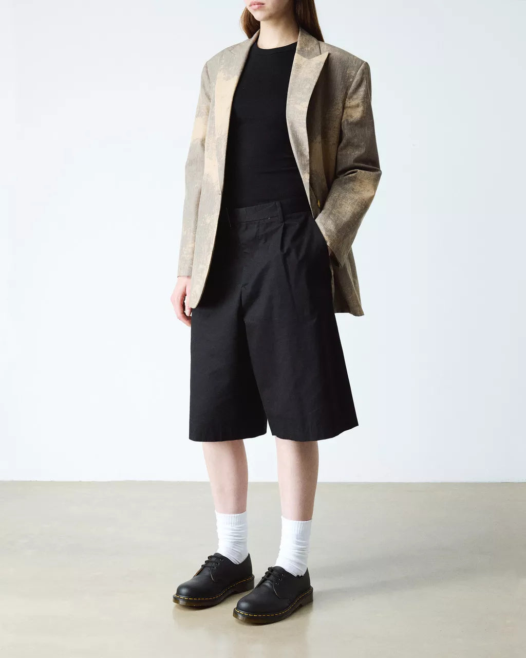 Dr. Martens Scarpe Oxford 1461 Black in Pelle Nappa Nero Donna