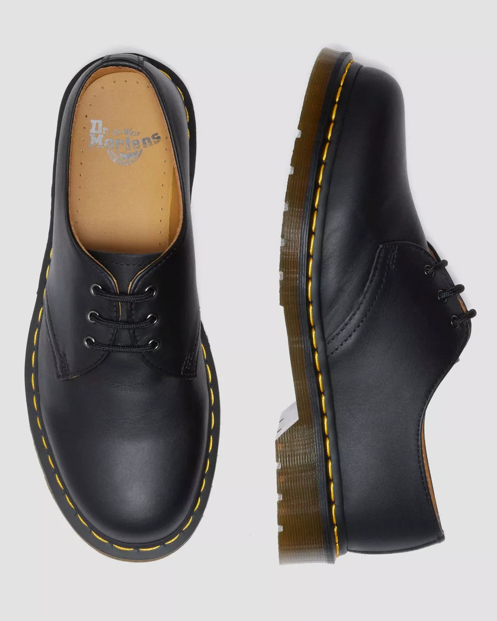 Dr. Martens Scarpe Oxford 1461 Black in Pelle Nappa Nero Donna