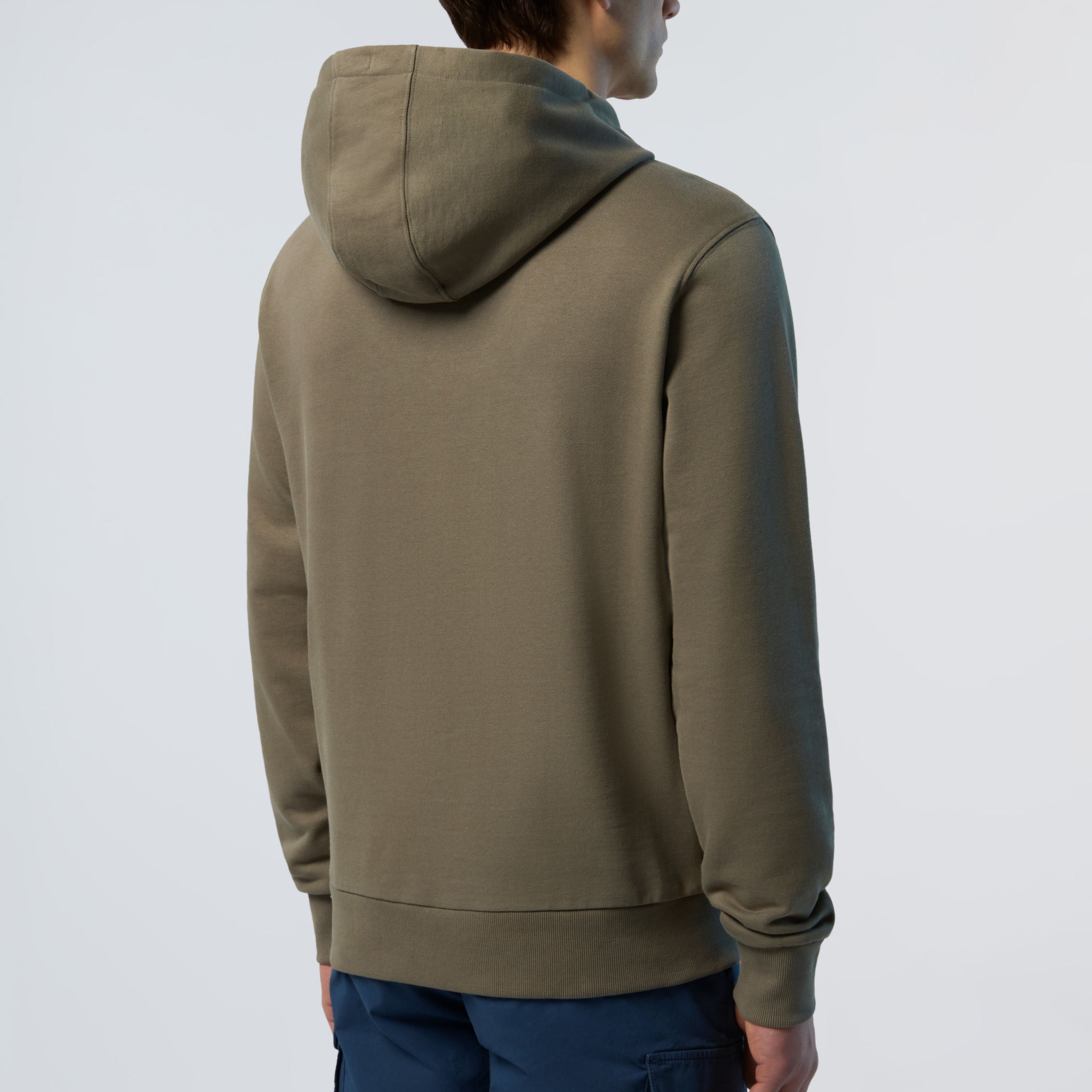 North Sails Felpa manica lunga girocollo Hoodie SWEATSHIRT Big Logo 691223 olive