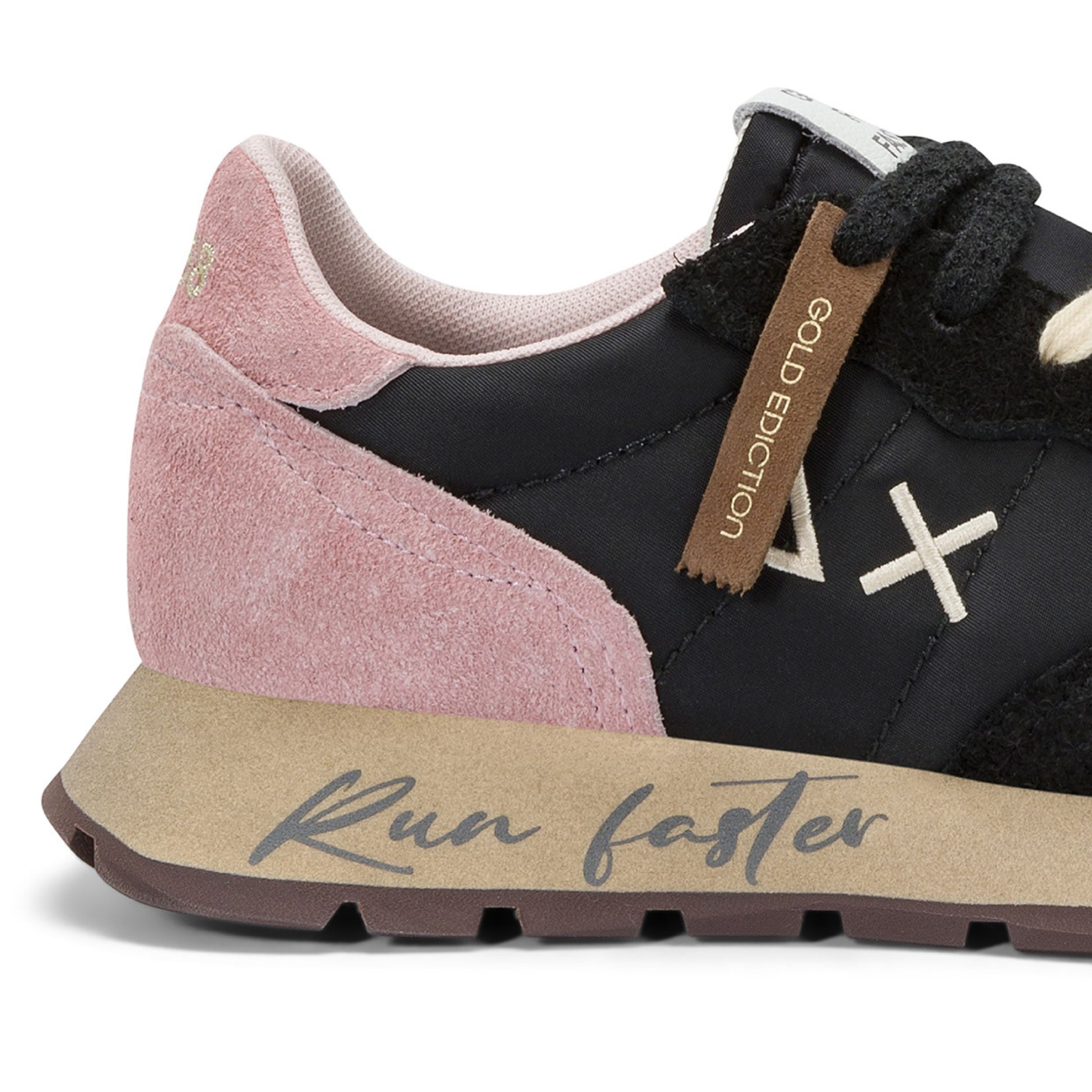 Sun68 Sneaker Casual Ally Vintage Pelle Tessuto Nero Donna