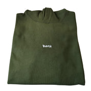 Disclaimer Felpa con Cappuccio Cotone Verde Militare Logo Graffiti Uomo 55145