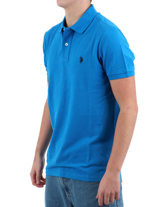 U.S. Polo Assn. T-Shirt Logo Fronte e Retro Cotone Blu 5