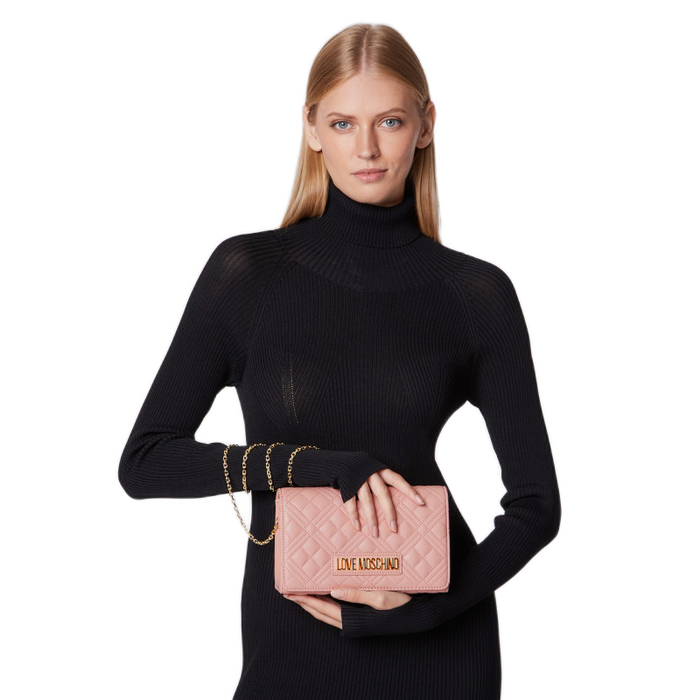 Love Moschino Borsetta Quilted da Sera Rosa 5