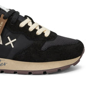 Sun68 Sneaker Casual Ally Vintage Pelle Tessuto Nero Donna