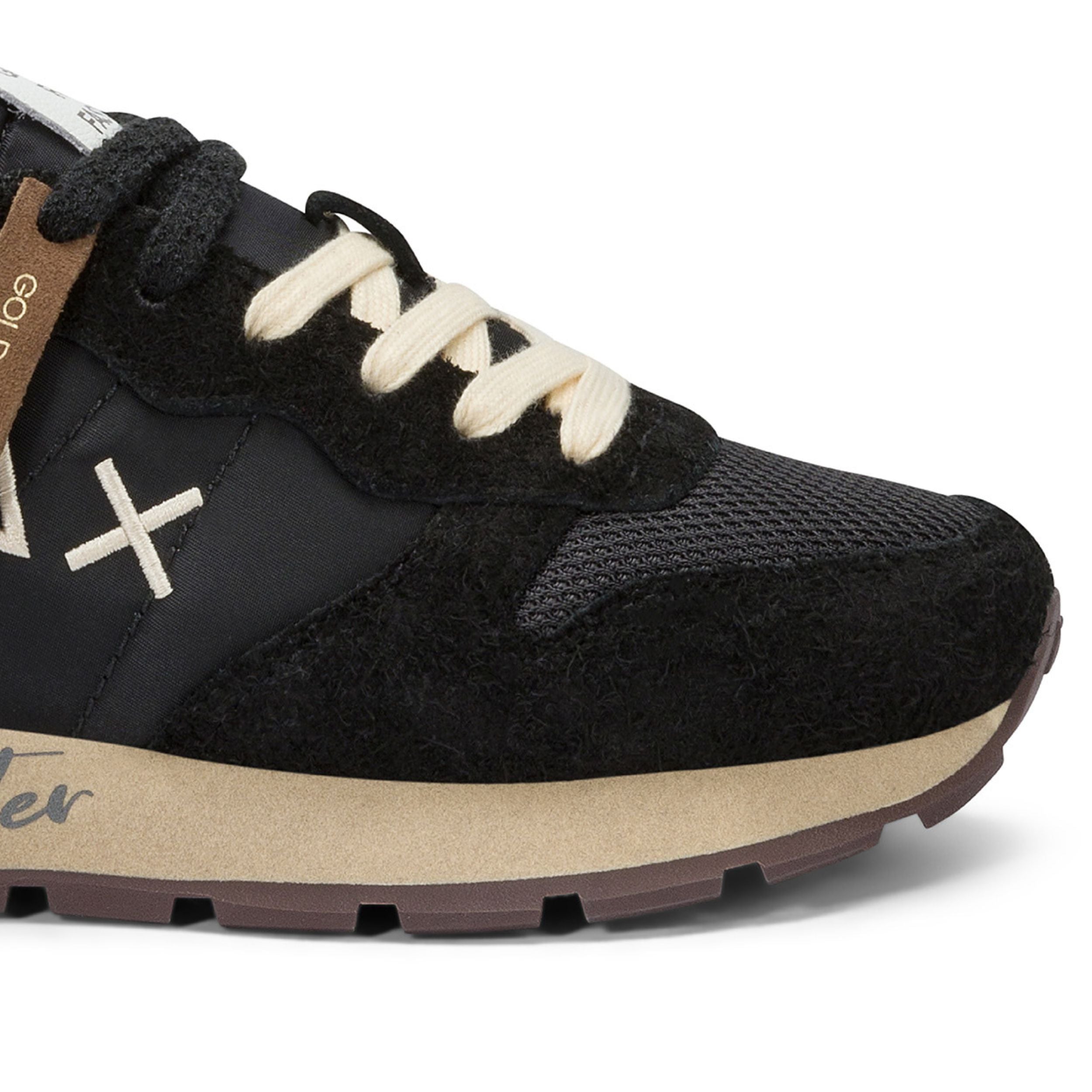 Sun68 Sneaker Casual Ally Vintage Pelle Tessuto Nero Donna