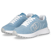 Liu Jo Scarpe Lolo 18 Sneakers con Tomaia in Tessuto Azzurro Cyan