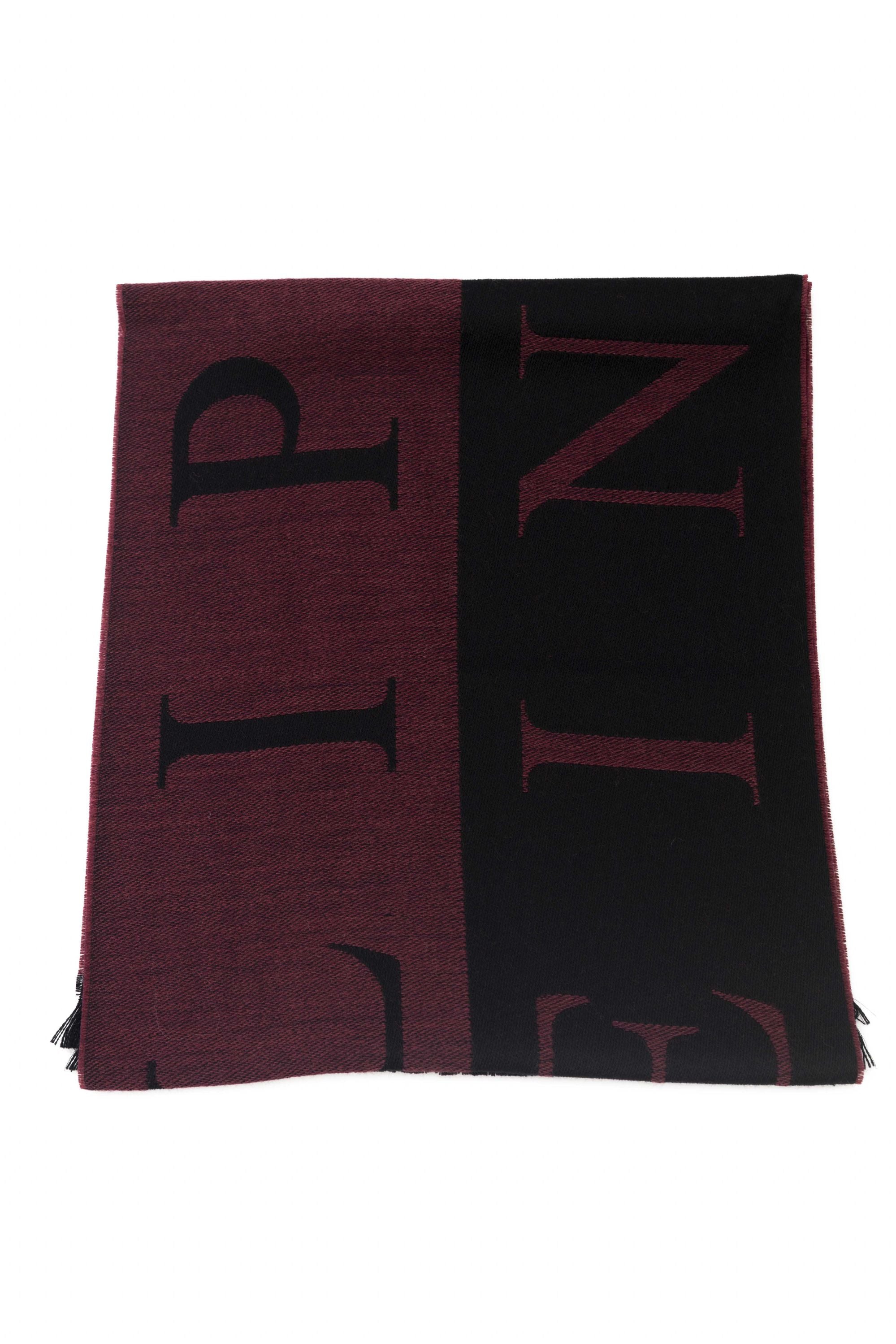 Philipp Plein Stole Logo 180x40 cm Wool Blend Purple