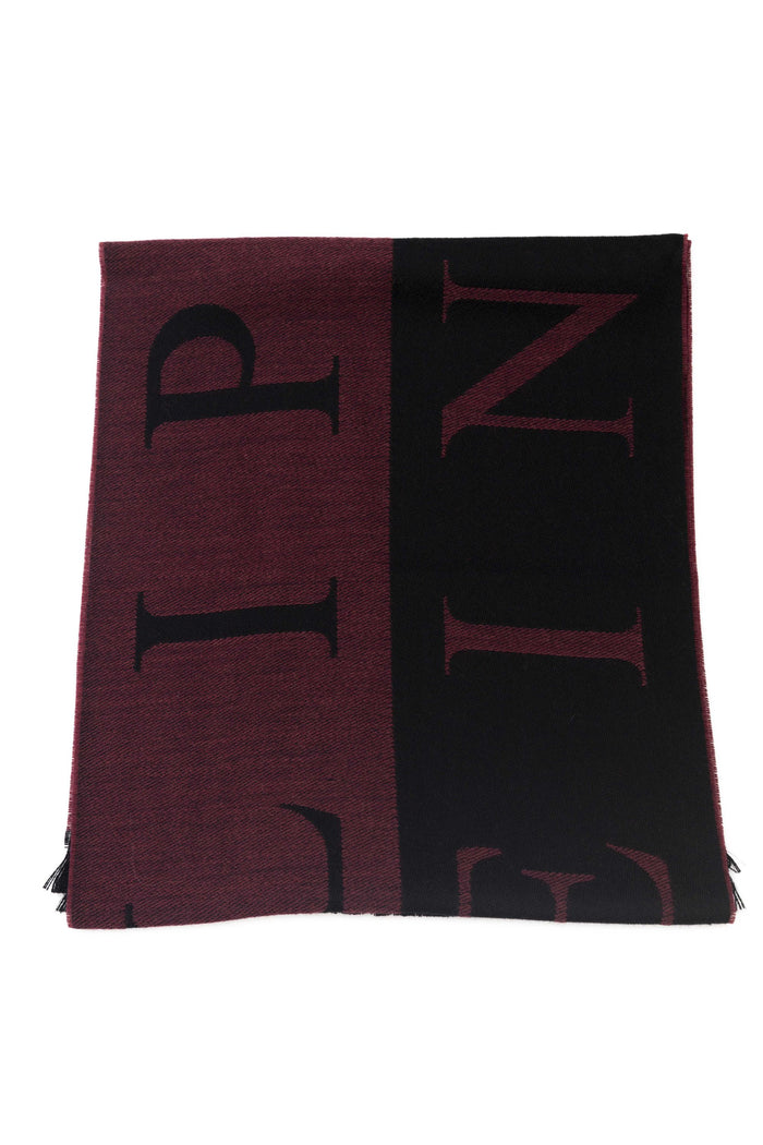 Philipp Plein Stole Logo 180x40 cm Wool Blend Purple 3