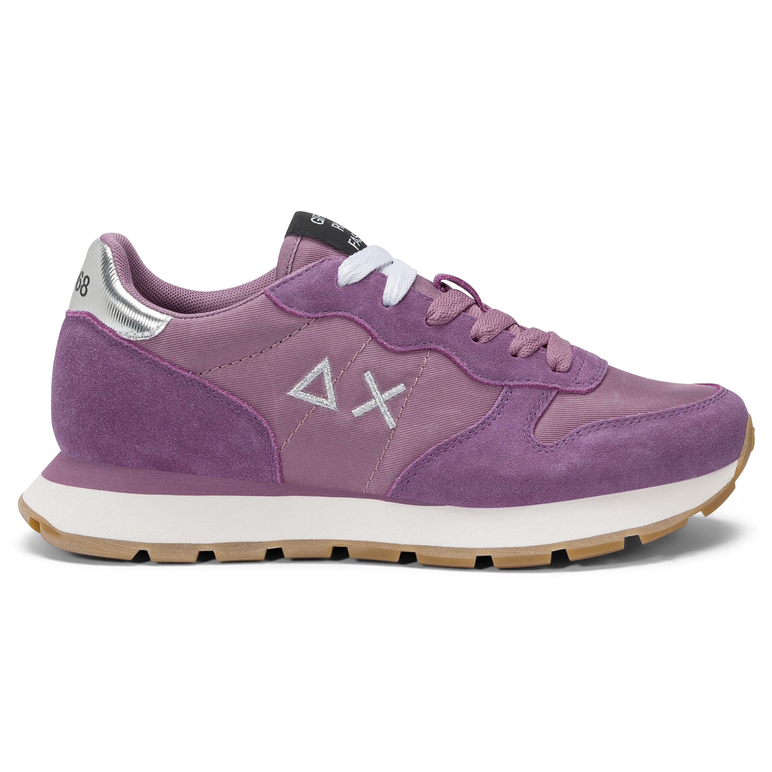 Sun68 Sneaker Ally Gold Silver Z45202 Pelle e Tessuto Malva Donna