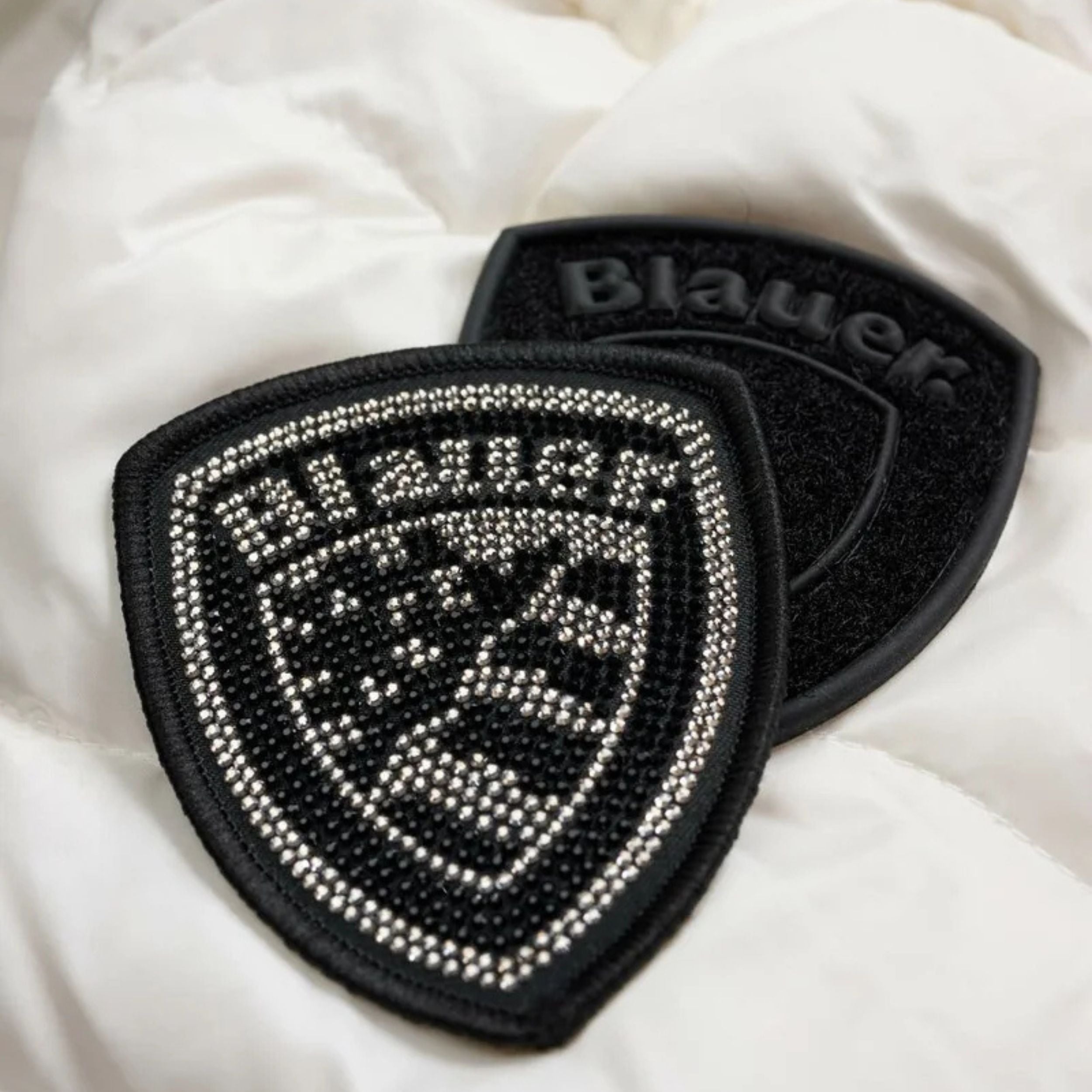 Blauer Piumino Corto Aldie Bianco Ottico Donna con Cappuccio con Pelliccia