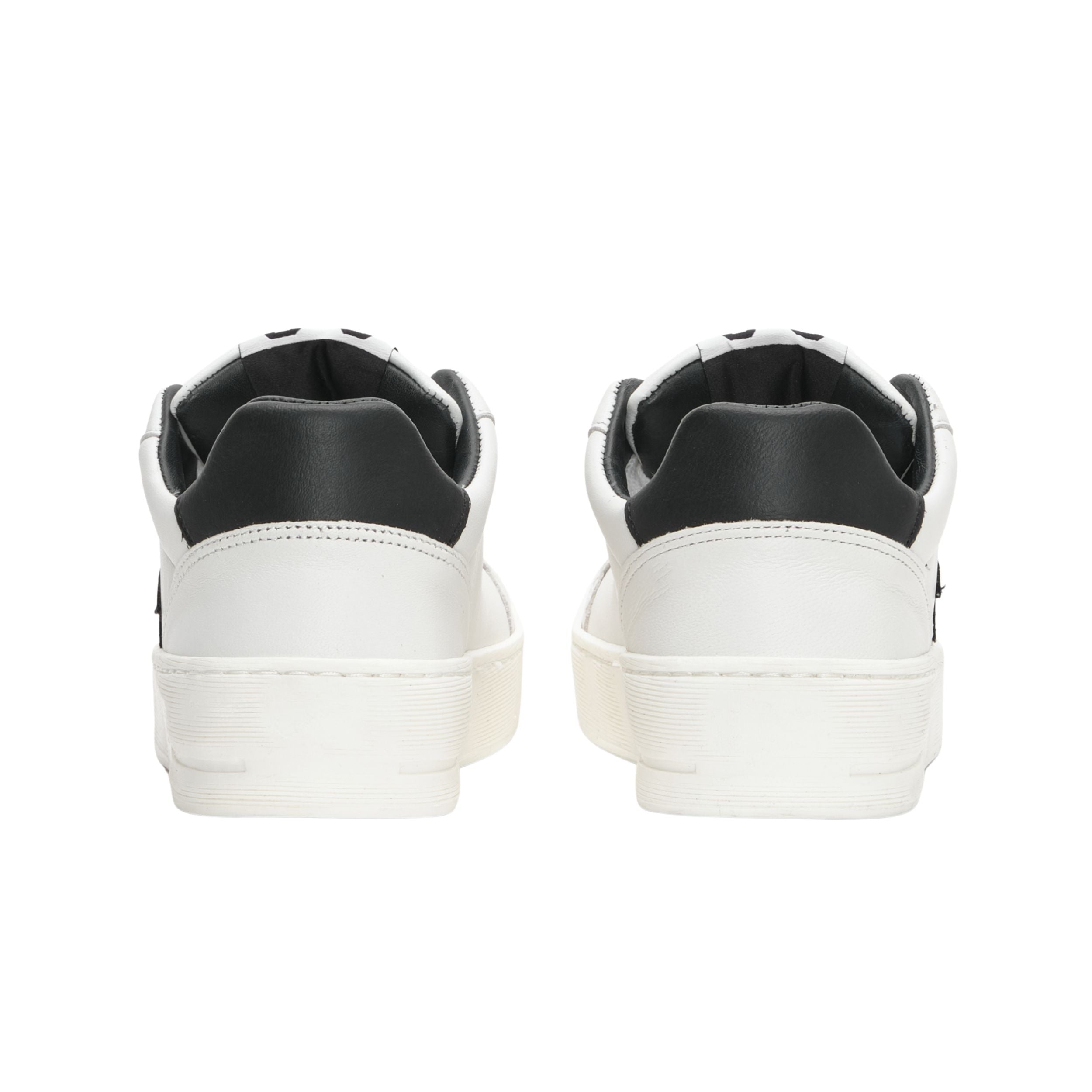 2Star Scarpe Sneakers Made in Italy artigianali New Star Pelle donna Bianco Nero