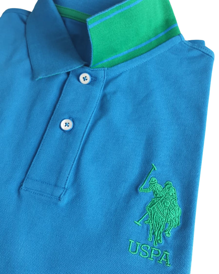 U.S. Polo Assn. T-Shirt Numero Blu Cotone 5